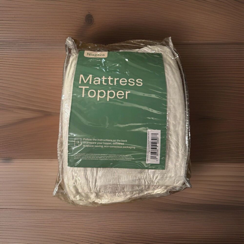Niagara Viscose Bamboo Mattress Topper, California King, White